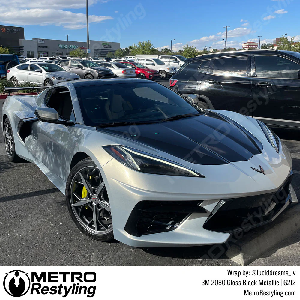 3M 2080 Gloss Black Metallic Vinyl Wrap | G212 - Image 5