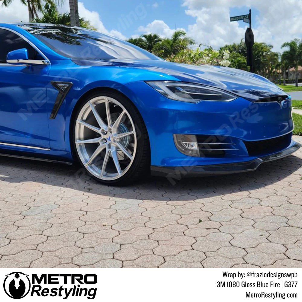 3M 2080 Gloss Blue Fire Vinyl Wrap | G337 - Image 10