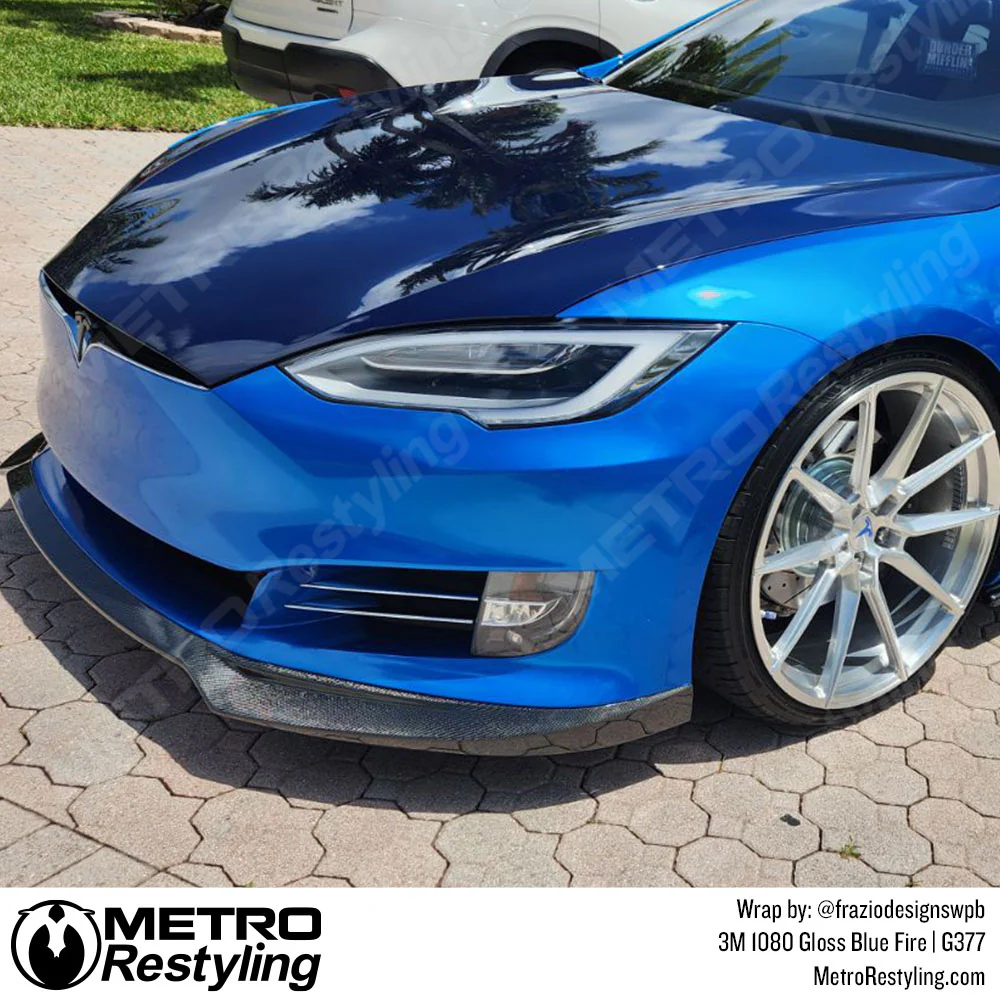 3M 2080 Gloss Blue Fire Vinyl Wrap | G337 - Image 11