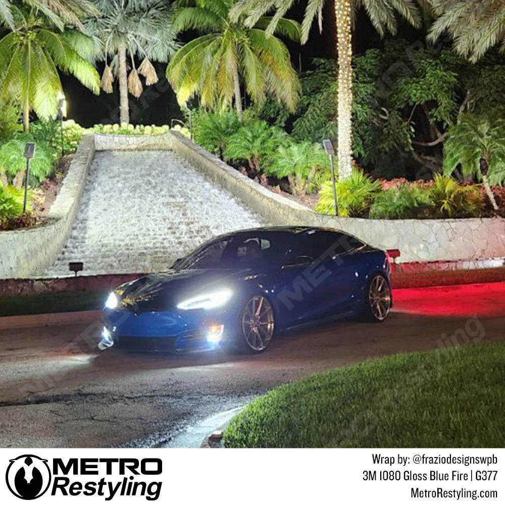 3M 2080 Gloss Blue Fire Vinyl Wrap | G337 - Image 12