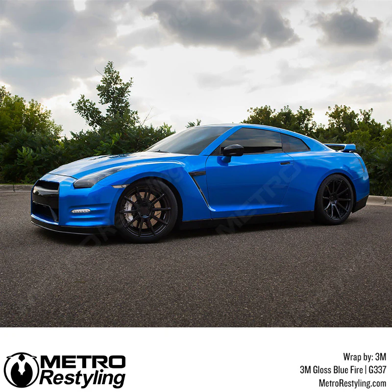 3M 2080 Gloss Blue Fire Vinyl Wrap | G337 - Image 3