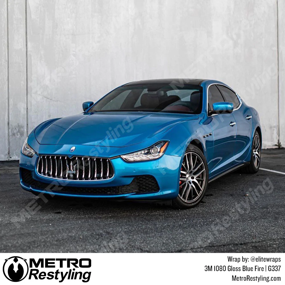 3M 2080 Gloss Blue Fire Vinyl Wrap | G337 - Image 5
