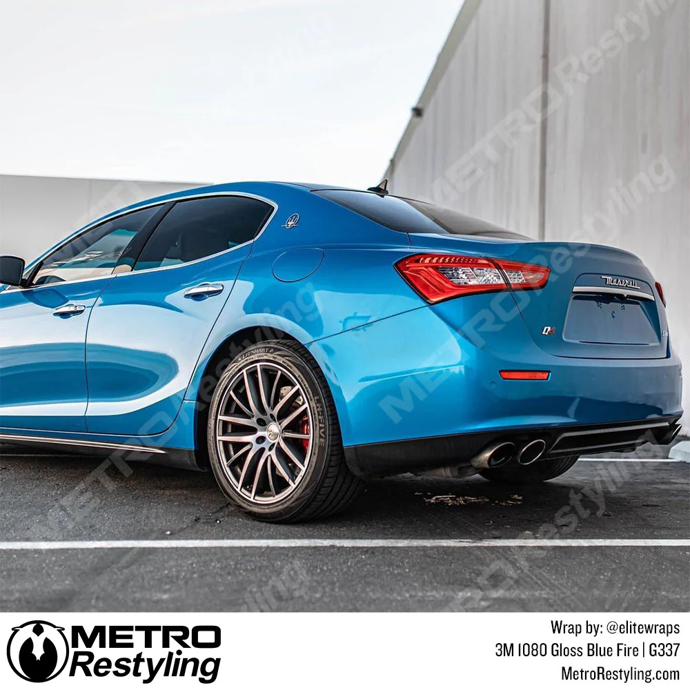 3M 2080 Gloss Blue Fire Vinyl Wrap | G337 - Image 8