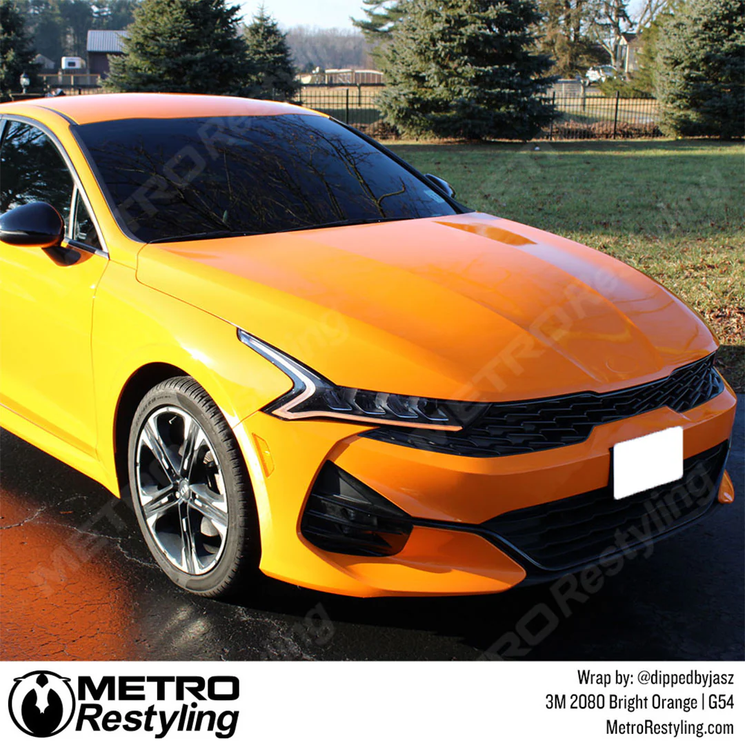 3M 2080 Gloss Bright Orange Vinyl Wrap | G54 - Image 6