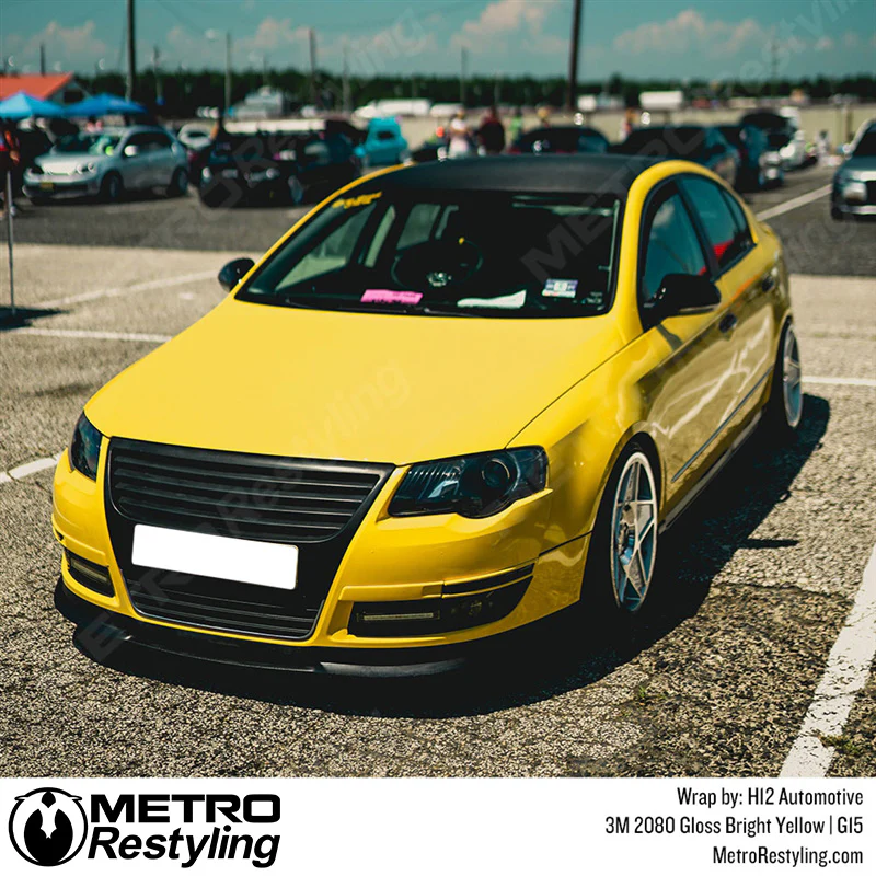 3M 2080 Gloss Bright Yellow Vinyl Wrap | G15 - Image 4