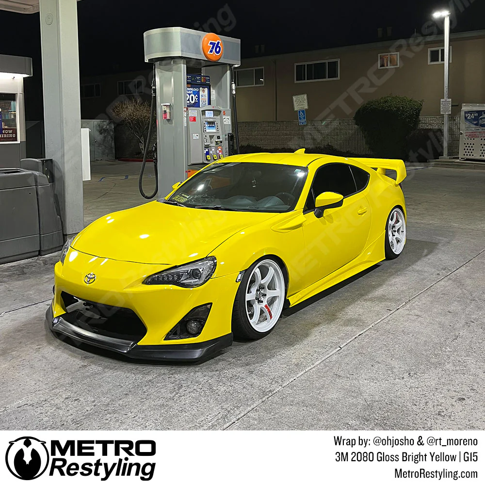 3M 2080 Gloss Bright Yellow Vinyl Wrap | G15 - Image 5