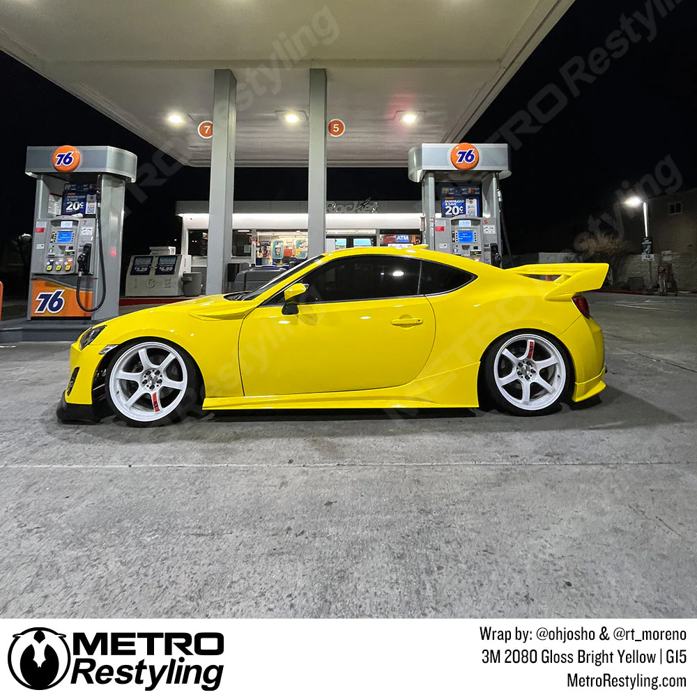 3M 2080 Gloss Bright Yellow Vinyl Wrap | G15 - Image 6