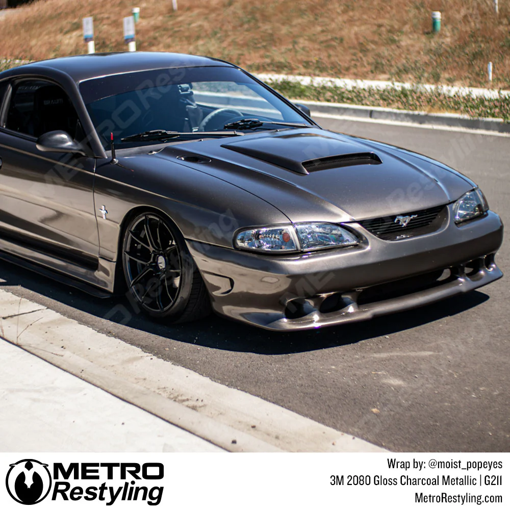 3M 2080 Gloss Charcoal Metallic Vinyl Wrap | G211 - Image 7