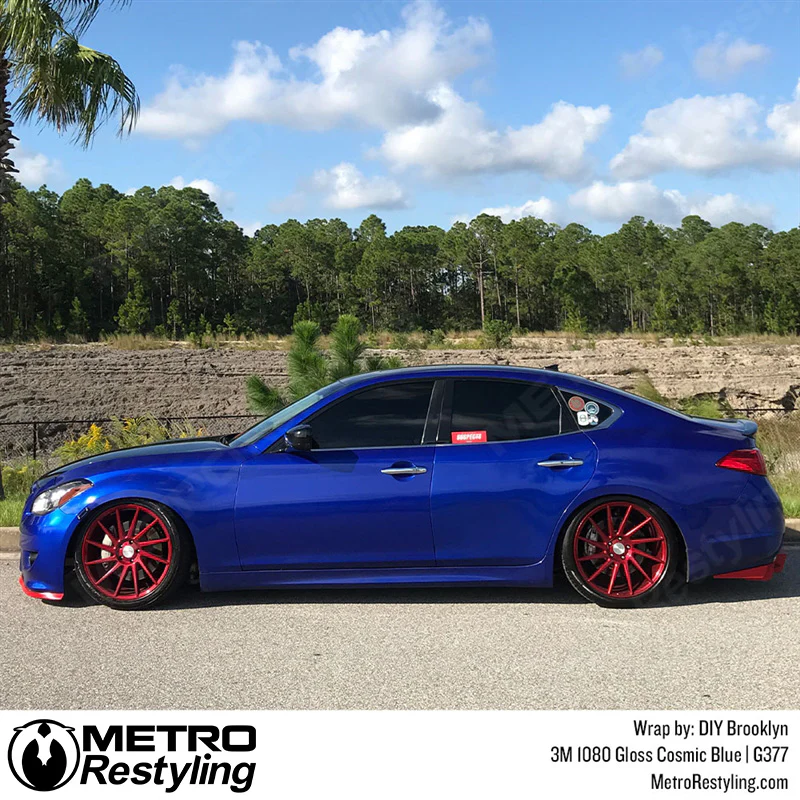 3M 2080 Gloss Cosmic Blue Vinyl Wrap | G377 - Image 18