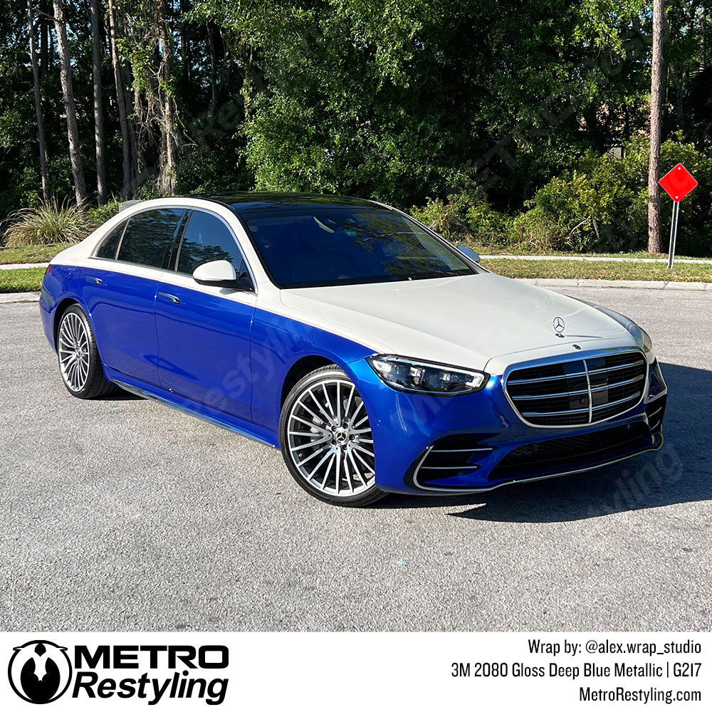 3M 2080 Gloss Deep Blue Metallic Vinyl Wrap | G217 - Image 4
