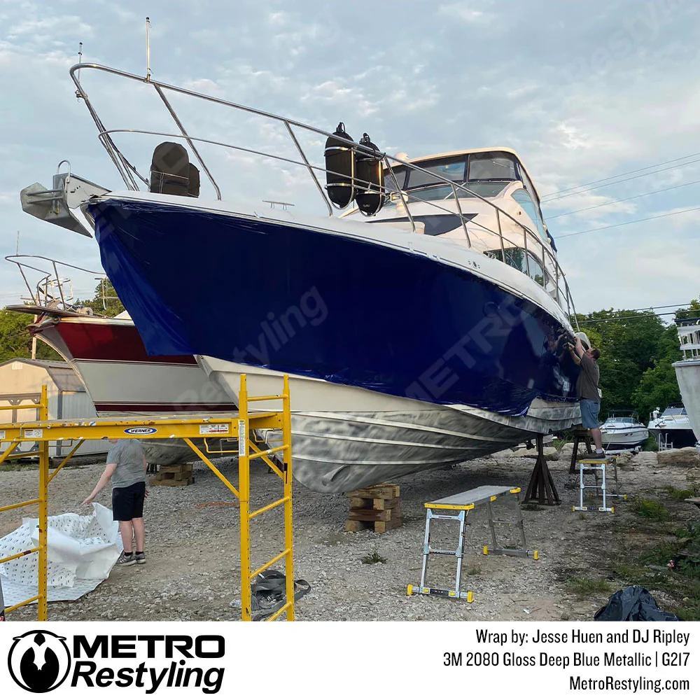 3M 2080 Gloss Deep Blue Metallic Vinyl Wrap | G217 - Image 6