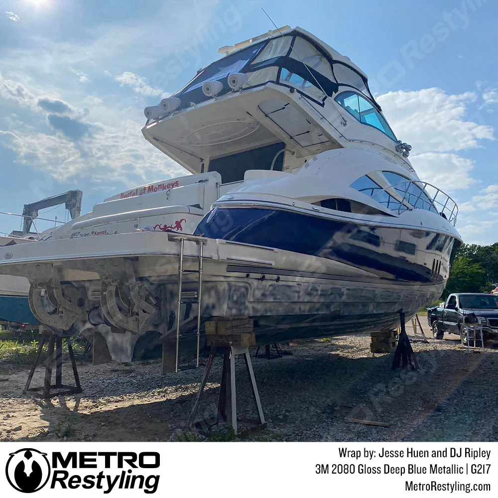 3M 2080 Gloss Deep Blue Metallic Vinyl Wrap | G217 - Image 7