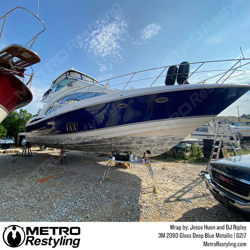 3M 2080 Gloss Deep Blue Metallic Vinyl Wrap | G217 - Image 8