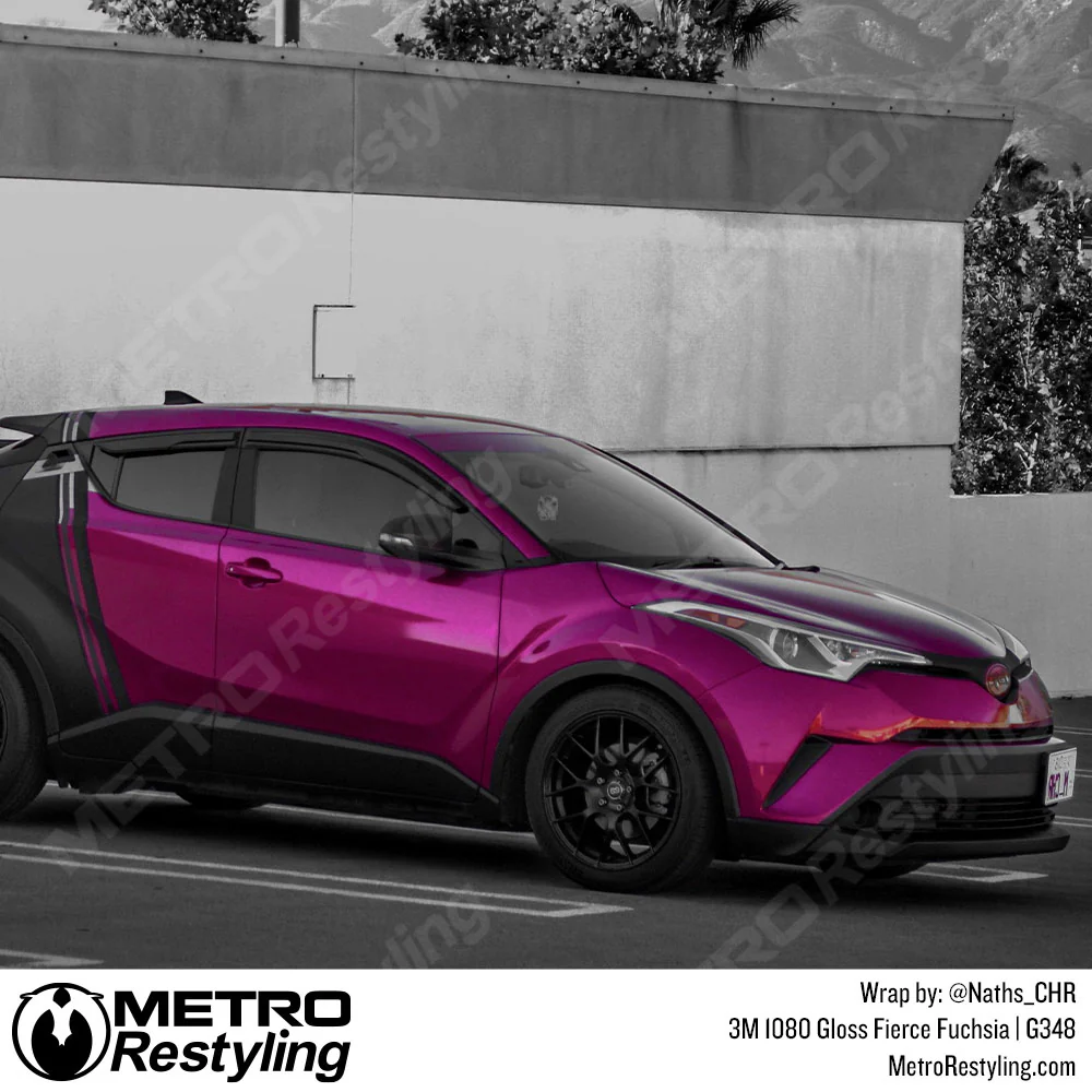 3M 2080 Gloss Fierce Fuchsia Vinyl Wrap | G348 - Image 3
