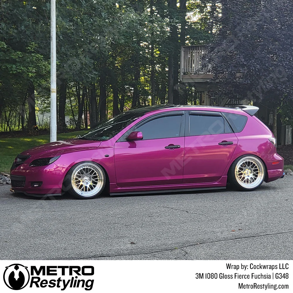 3M 2080 Gloss Fierce Fuchsia Vinyl Wrap | G348 - Image 30