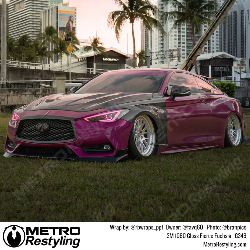 3M 2080 Gloss Fierce Fuchsia Vinyl Wrap | G348 - Image 38