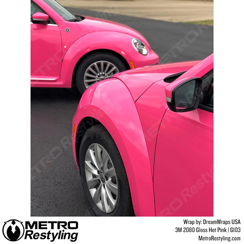 3M 2080 Gloss Hot Pink Vinyl Wrap | G103 - Image 4