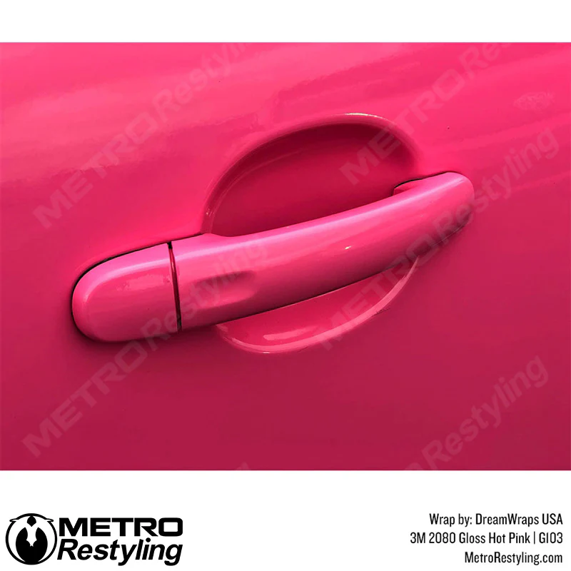 3M 2080 Gloss Hot Pink Vinyl Wrap | G103 - Image 6