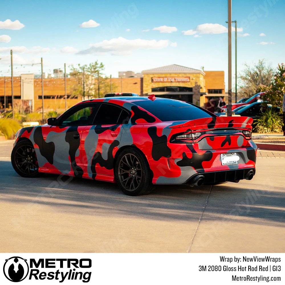 3M 2080 Gloss Hot Rod Red Vinyl Wrap | G13 - Image 14