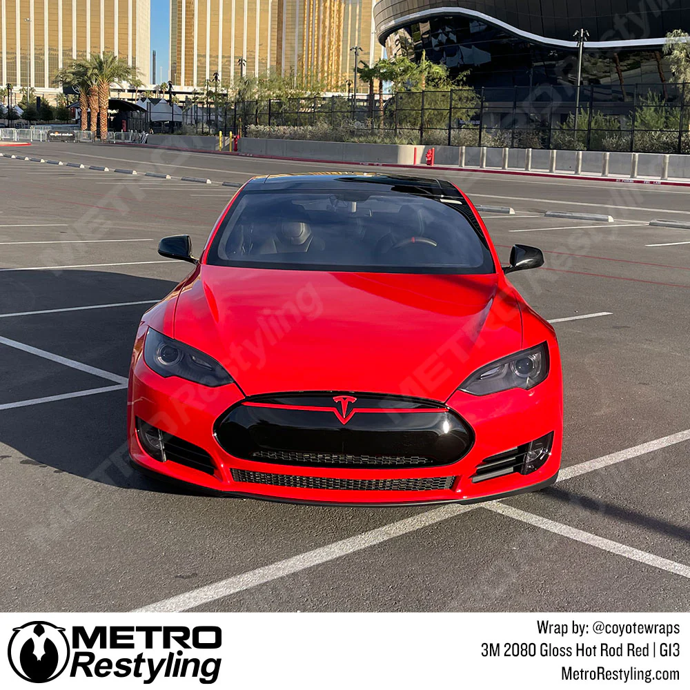 3M 2080 Gloss Hot Rod Red Vinyl Wrap | G13 - Image 16