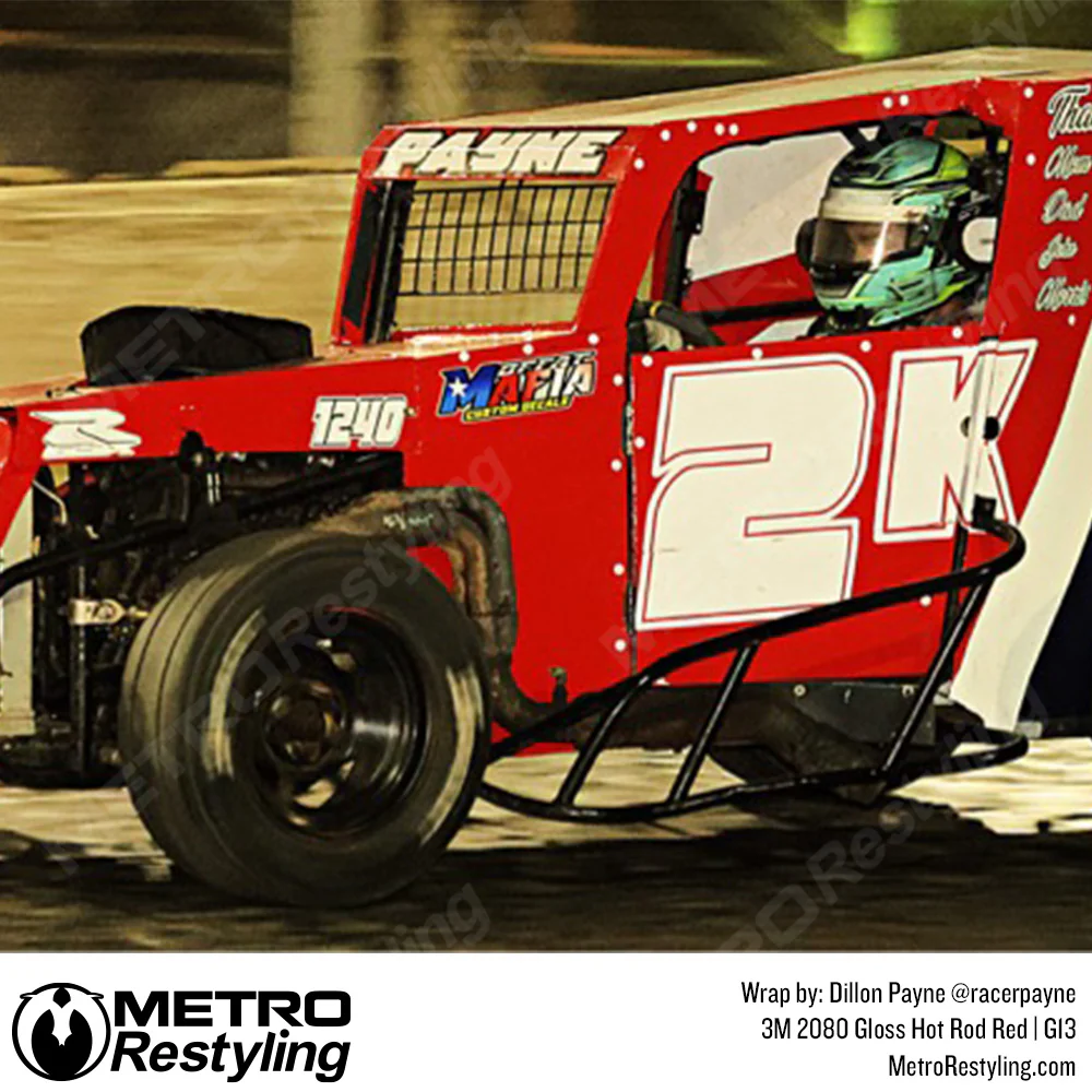 3M 2080 Gloss Hot Rod Red Vinyl Wrap | G13 - Image 18