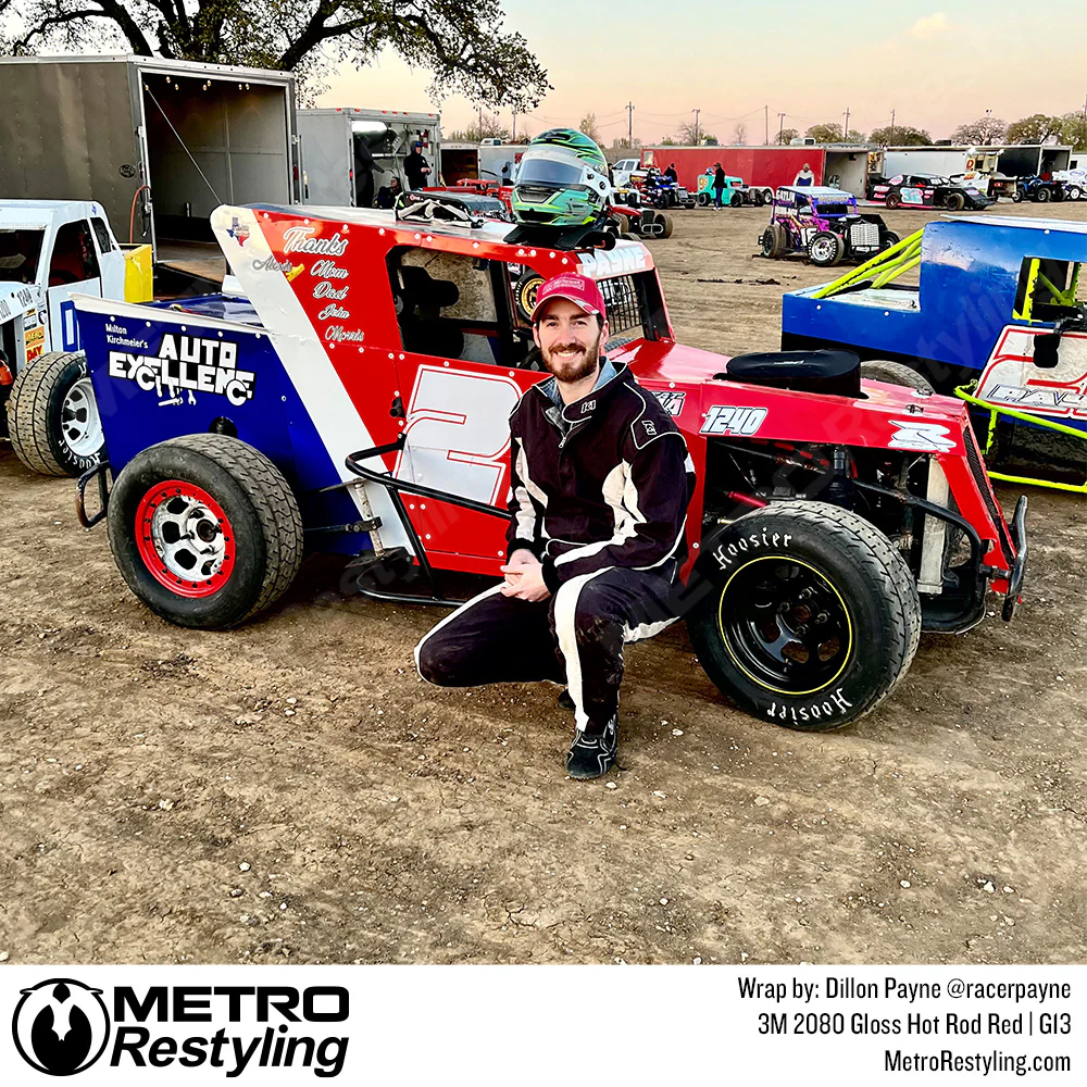 3M 2080 Gloss Hot Rod Red Vinyl Wrap | G13 - Image 21