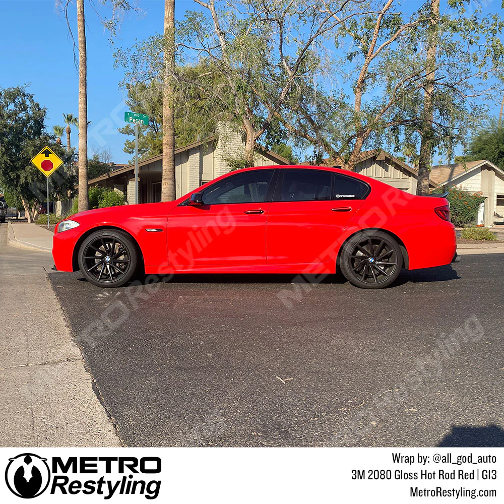 3M 2080 Gloss Hot Rod Red Vinyl Wrap | G13 - Image 24