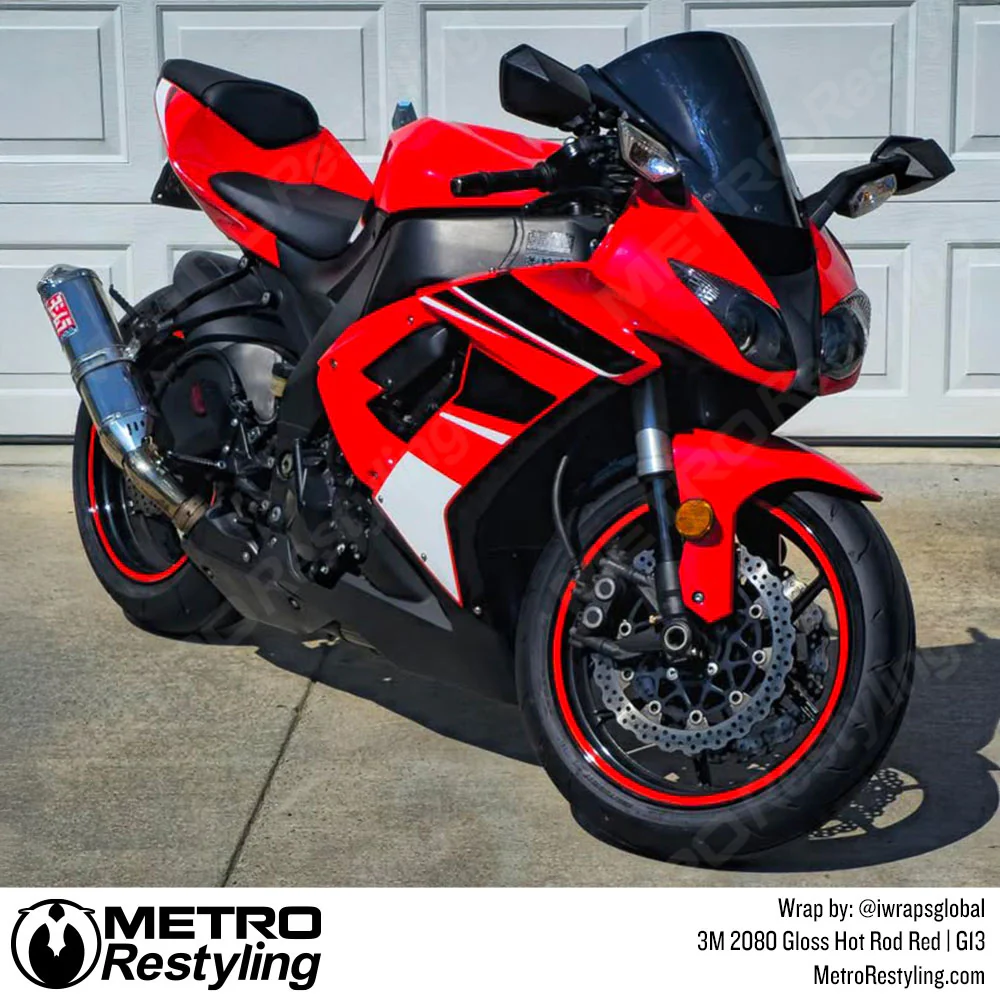 3M 2080 Gloss Hot Rod Red Vinyl Wrap | G13 - Image 3