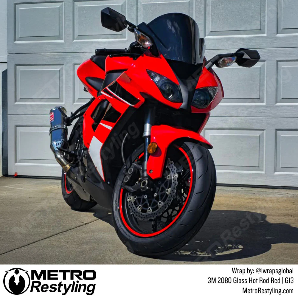 3M 2080 Gloss Hot Rod Red Vinyl Wrap | G13 - Image 31