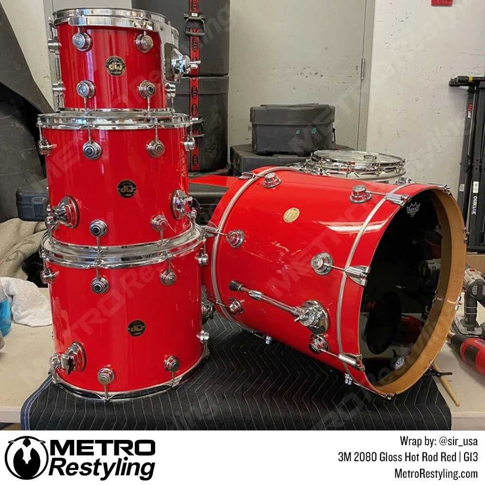 3M 2080 Gloss Hot Rod Red Vinyl Wrap | G13 - Image 4