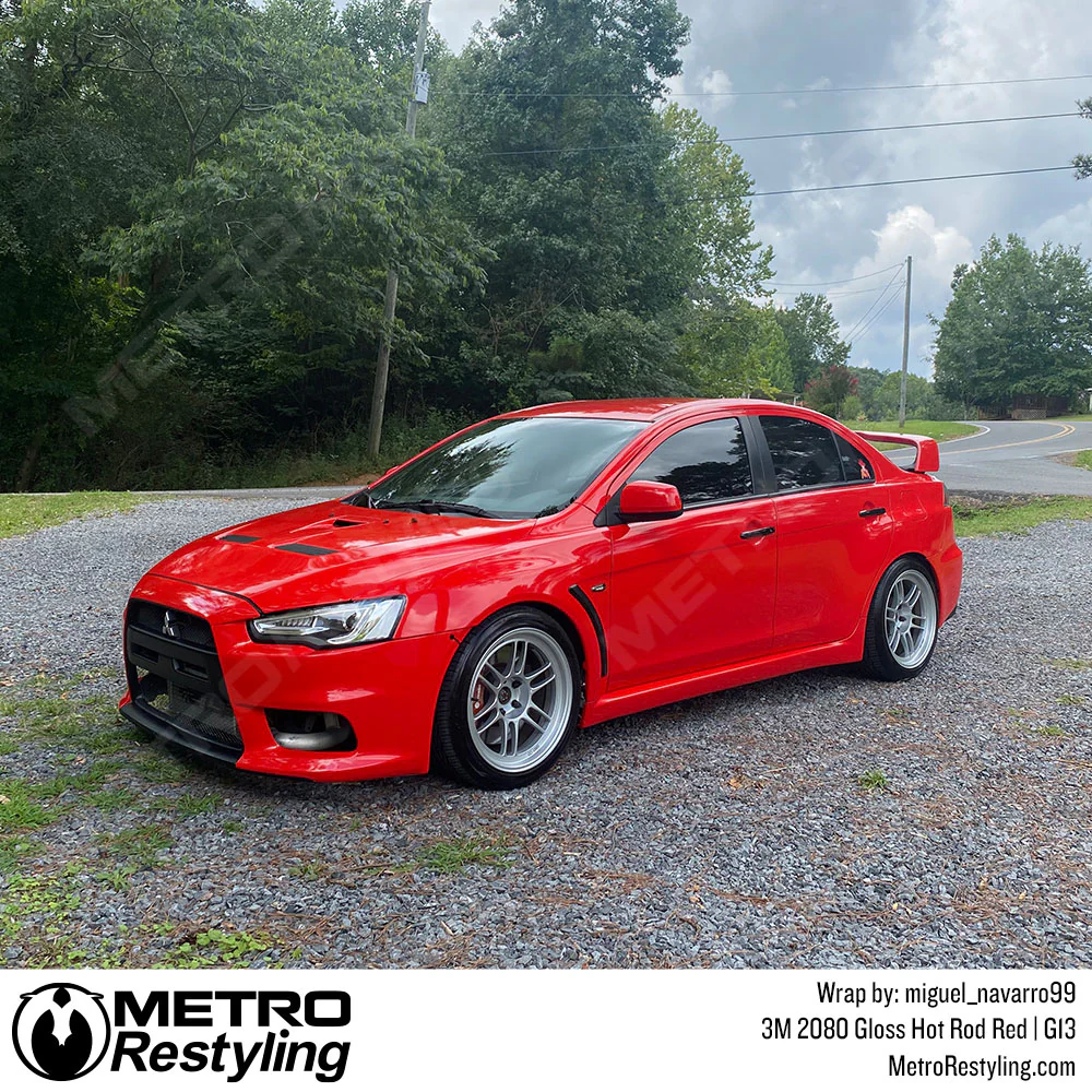 3M 2080 Gloss Hot Rod Red Vinyl Wrap | G13 - Image 5