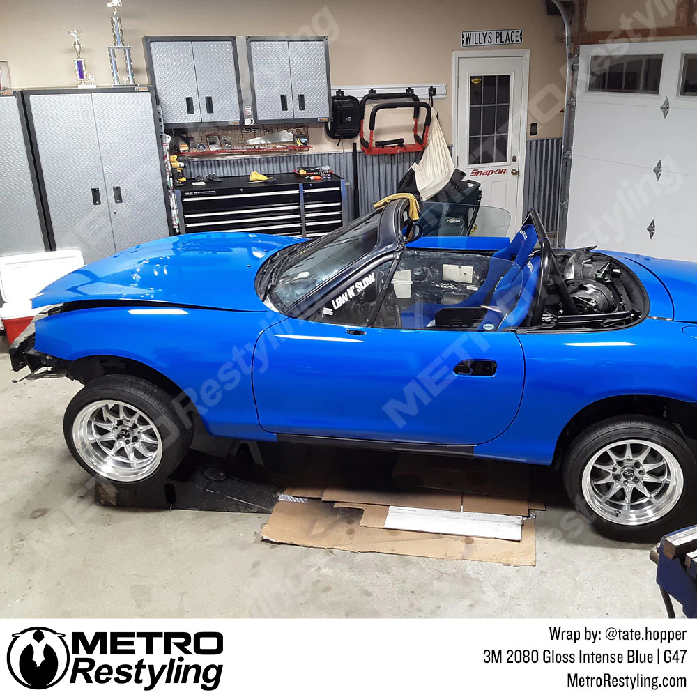 3M 2080 Gloss Intense Blue Vinyl Wrap | G47 - Image 3