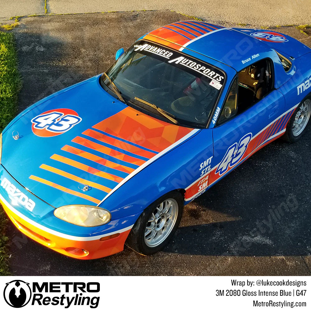 3M 2080 Gloss Intense Blue Vinyl Wrap | G47 - Image 4