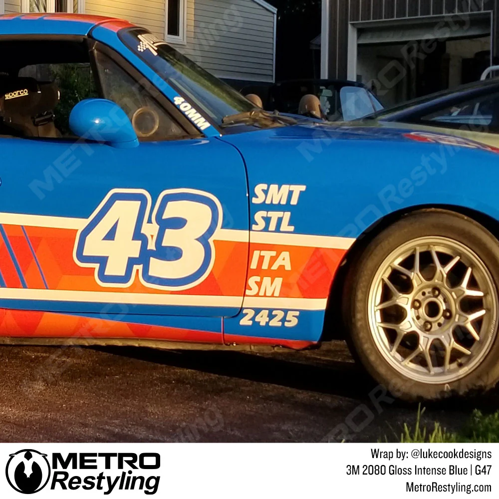 3M 2080 Gloss Intense Blue Vinyl Wrap | G47 - Image 6