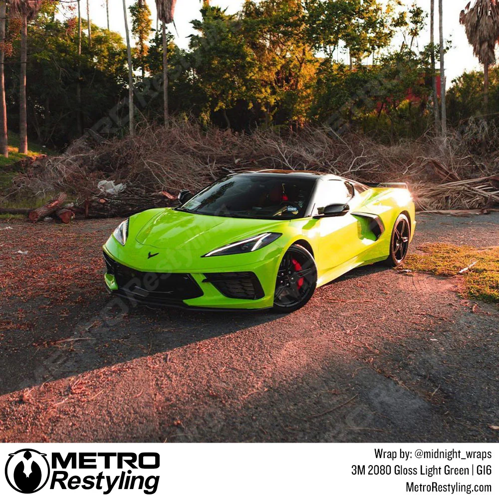 3M 2080 Gloss Light Green Vinyl Wrap | G16 - Image 5