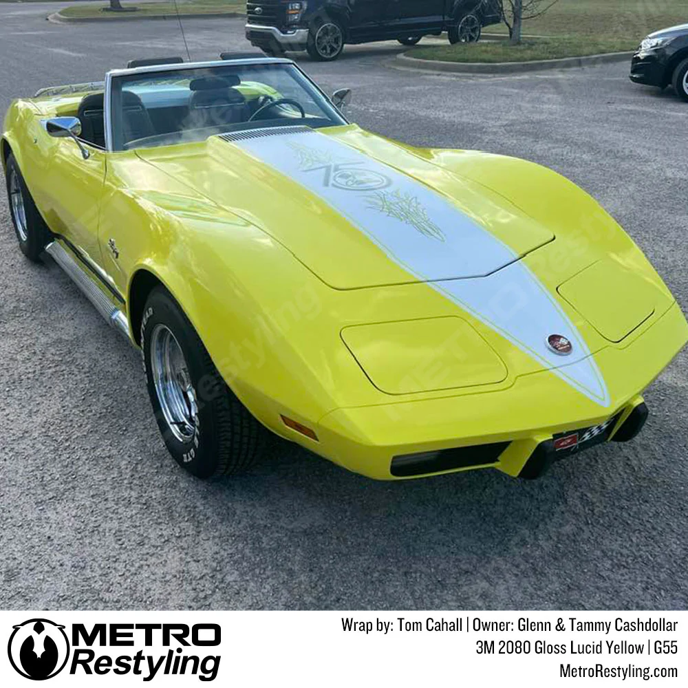 3M 2080 Gloss Lucid Yellow Vinyl Wrap | G55 - Image 14