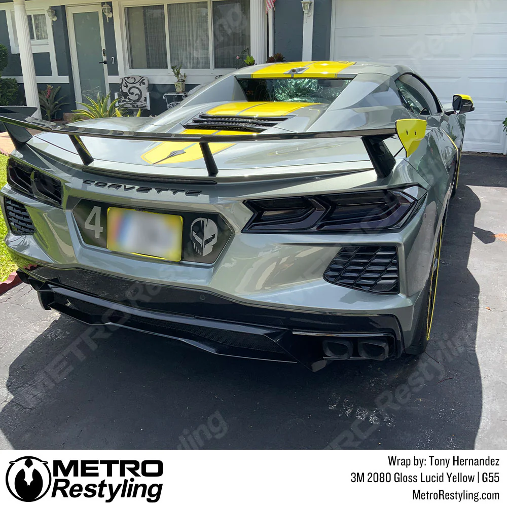 3M 2080 Gloss Lucid Yellow Vinyl Wrap | G55 - Image 5