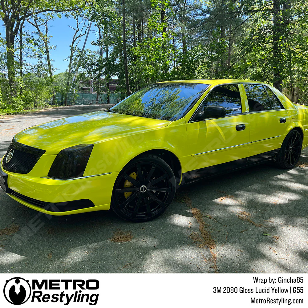 3M 2080 Gloss Lucid Yellow Vinyl Wrap | G55 - Image 7