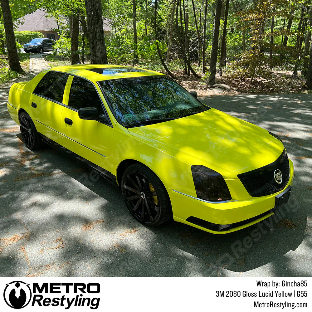 3M 2080 Gloss Lucid Yellow Vinyl Wrap | G55 - Image 8