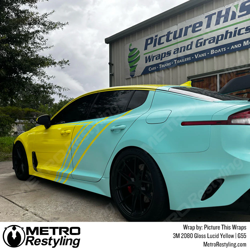 3M 2080 Gloss Lucid Yellow Vinyl Wrap | G55 - Image 9