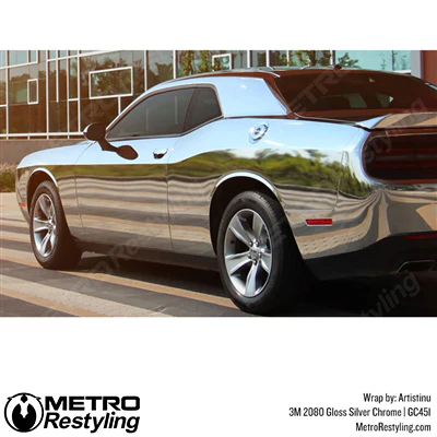 3M 2080 Gloss Silver Chrome Vinyl Wrap | GC451 - Image 6