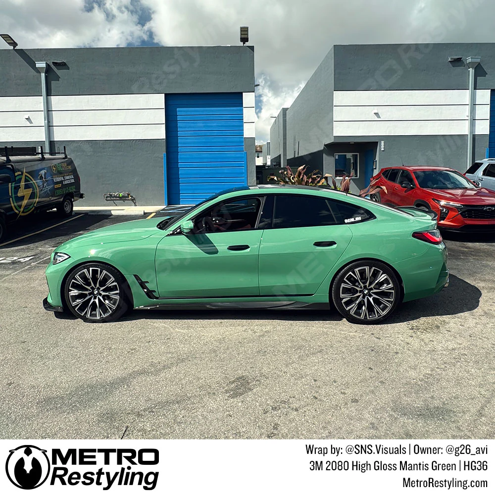 3M 2080 High Gloss Mantis Green Vinyl Wrap | HG36 - Image 4