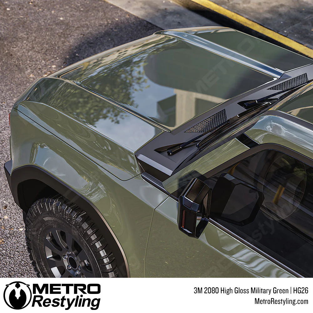 3M 2080 High Gloss Military Green Vinyl Wrap | HG26 - Image 5