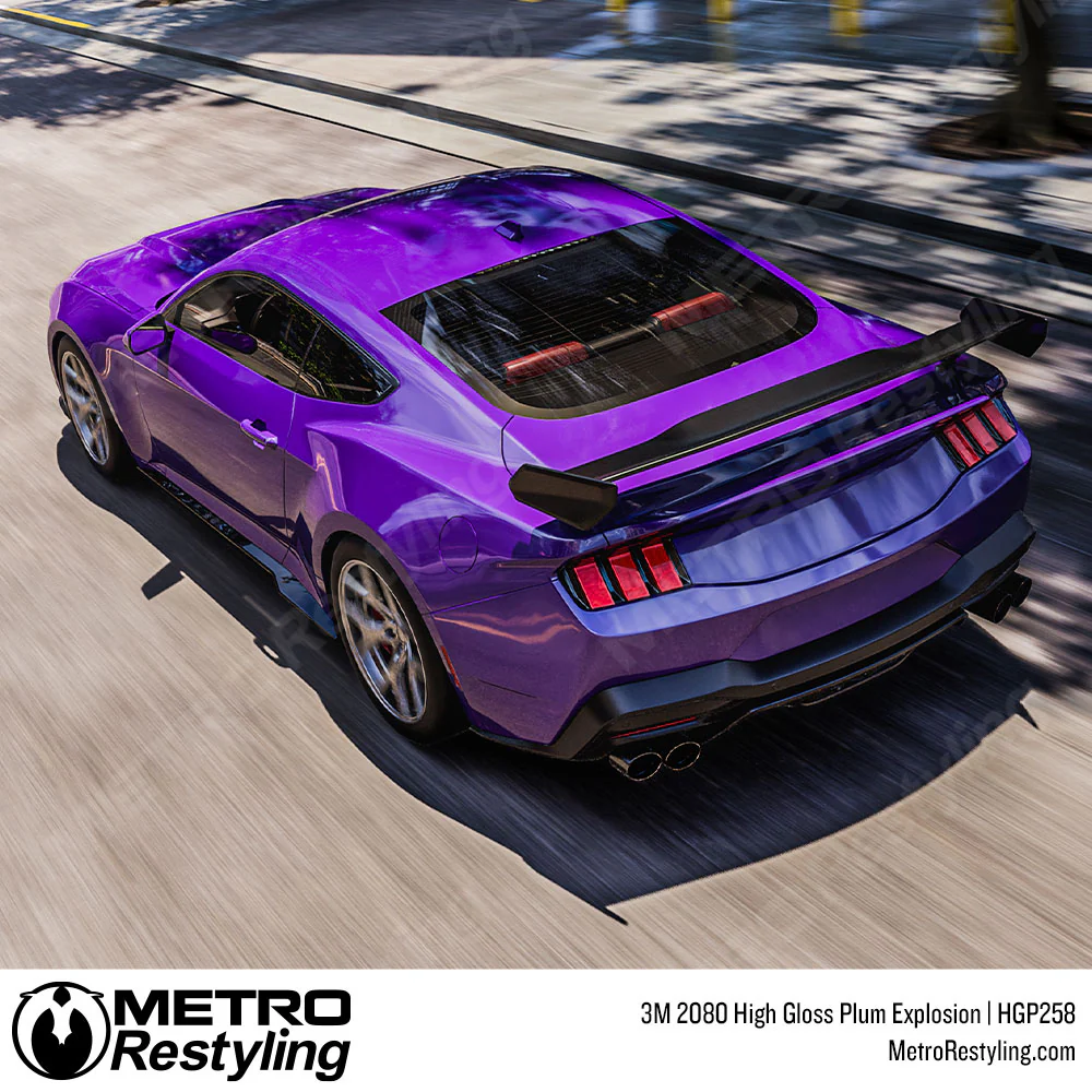3M 2080 High Gloss Plum Explosion Vinyl Wrap | HGP258 - Image 3