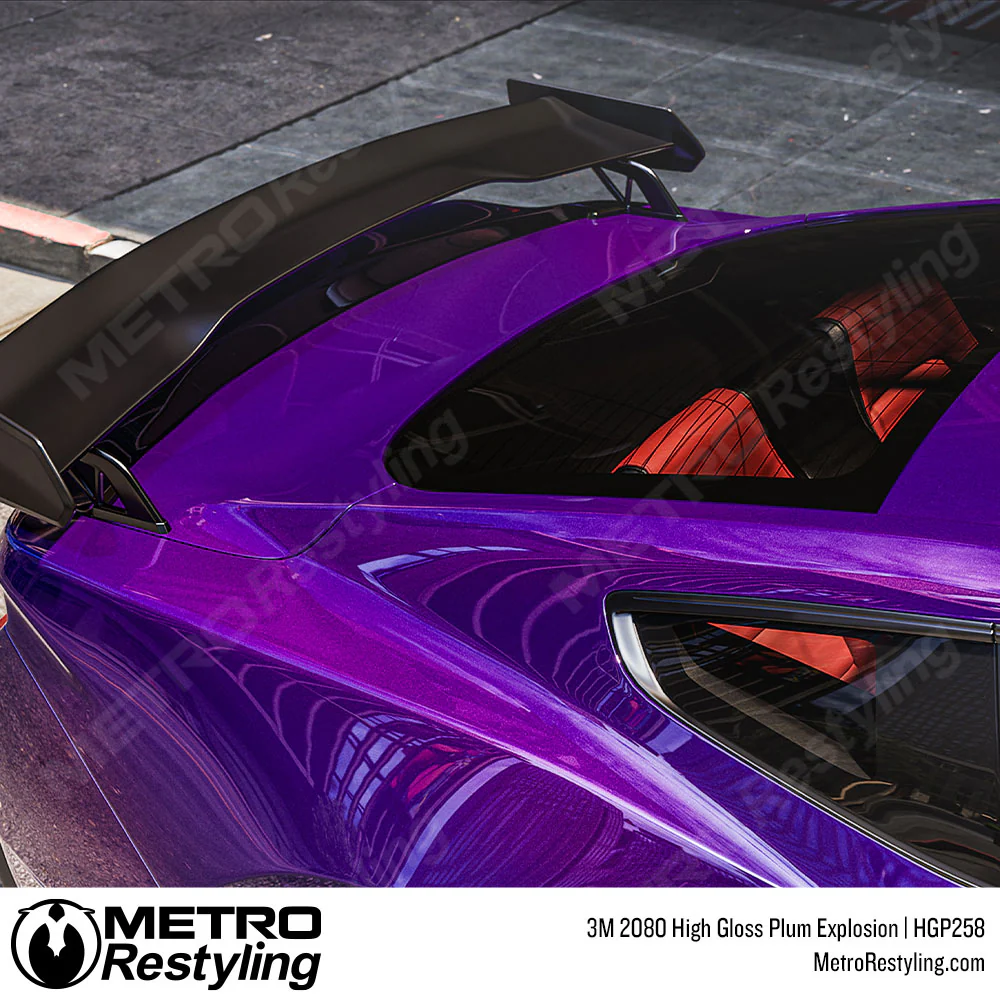 3M 2080 High Gloss Plum Explosion Vinyl Wrap | HGP258 - Image 4