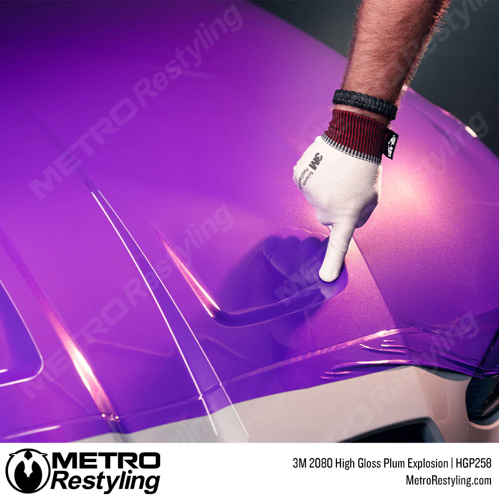 3M 2080 High Gloss Plum Explosion Vinyl Wrap | HGP258 - Image 6