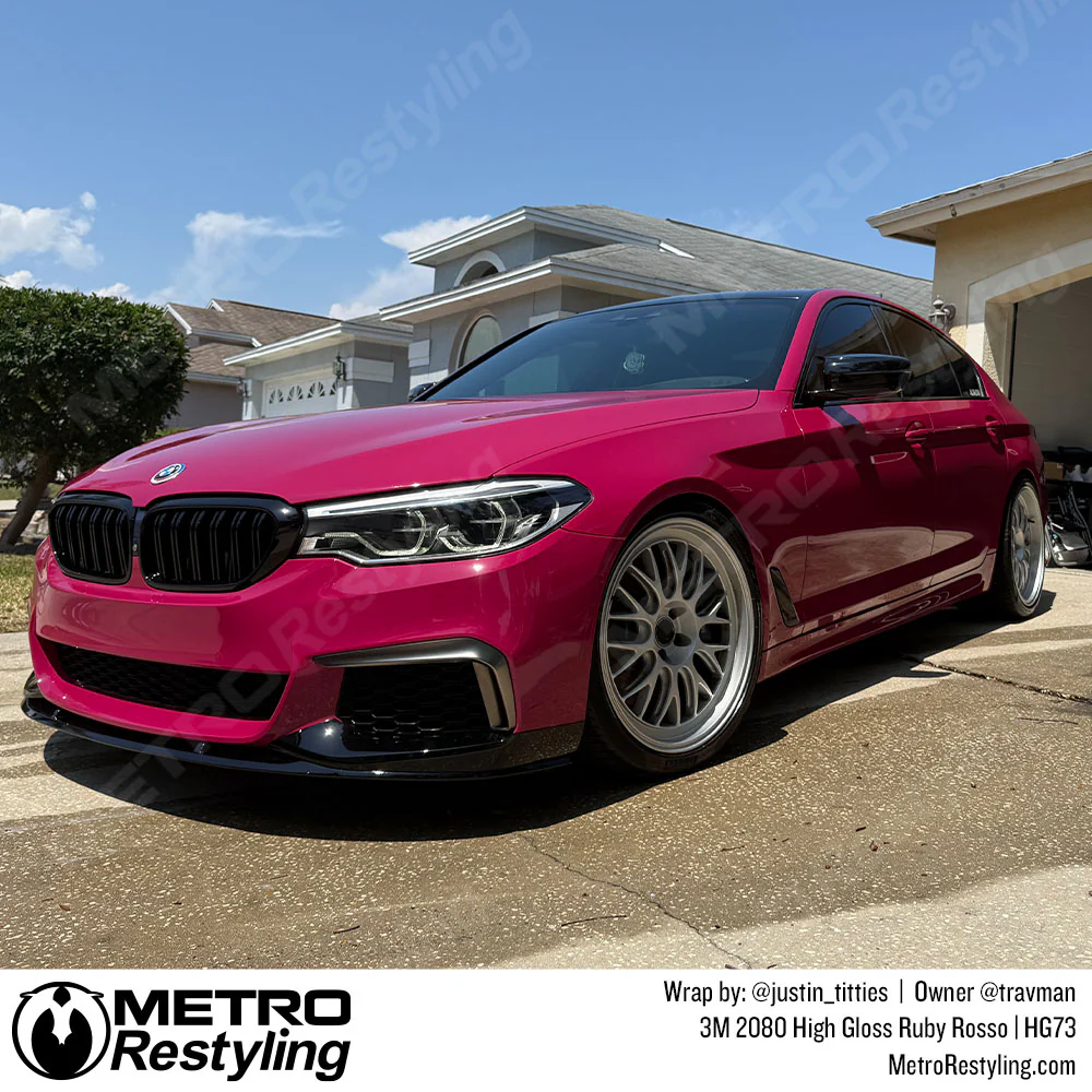 3M 2080 High Gloss Ruby Rosso Vinyl Wrap | HG73 - Image 3