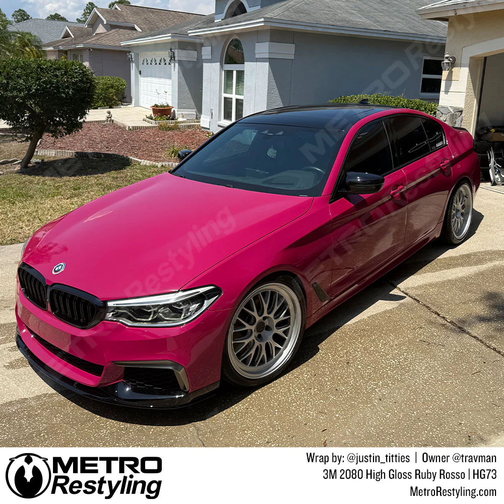 3M 2080 High Gloss Ruby Rosso Vinyl Wrap | HG73 - Image 4