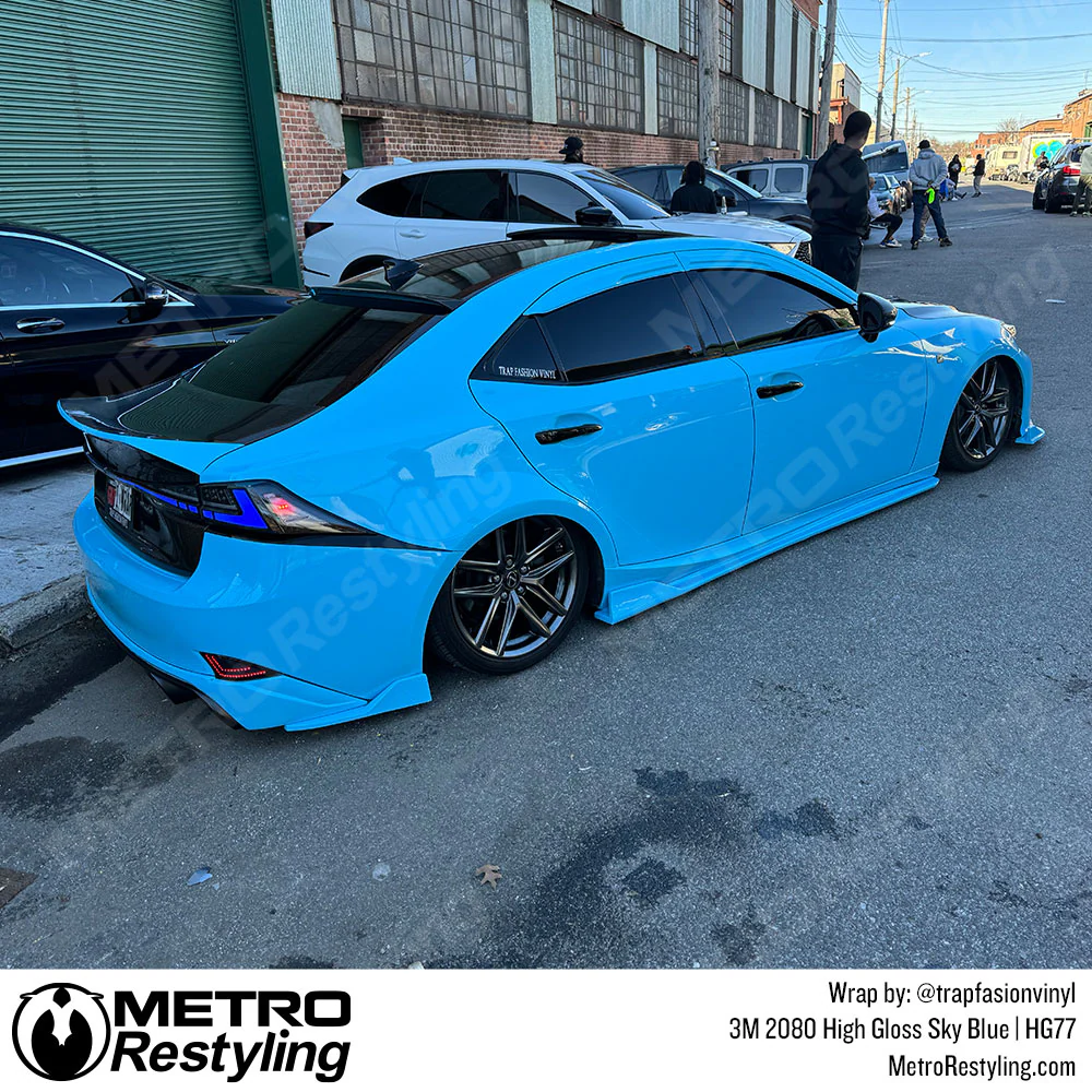 3M 2080 High Gloss Sky Blue Vinyl Wrap | HG77 - Image 3
