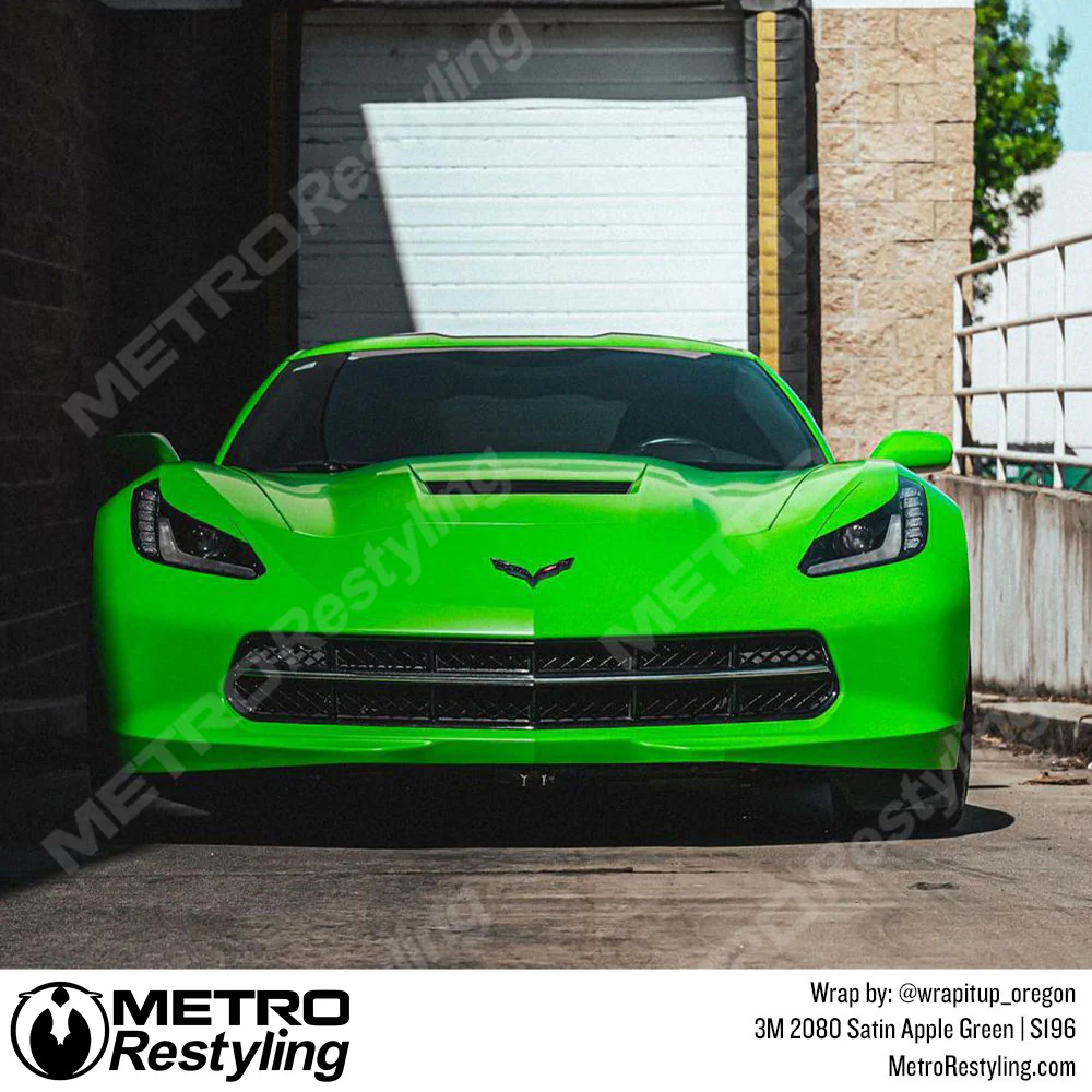 3M 2080 Satin Apple Green Vinyl Wrap | S196 - Image 3